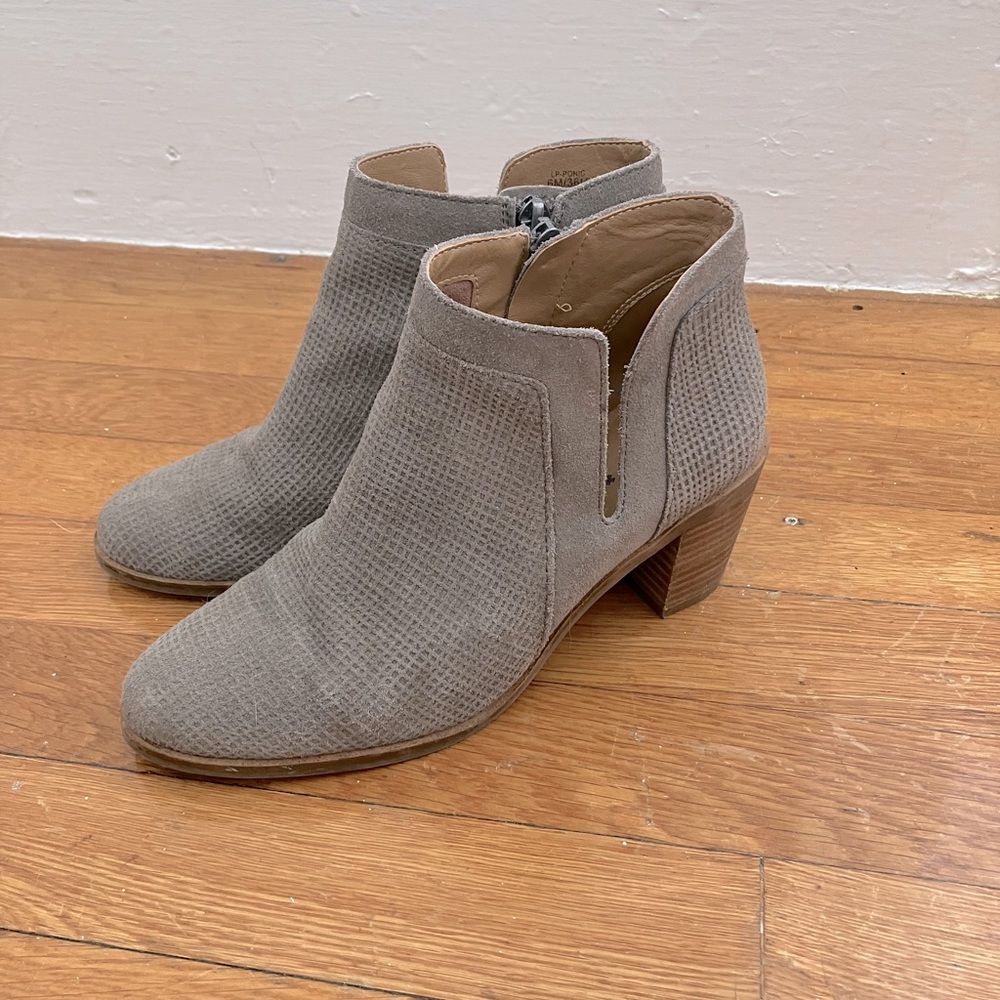 Lucky brand gray heeled booties